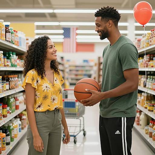 Joyful Encounter in a Grocery Store