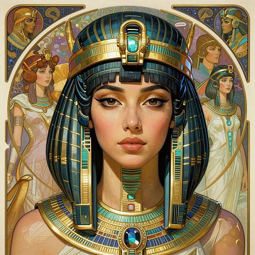Futuristic Egyptian Warrior Priestess Portrait