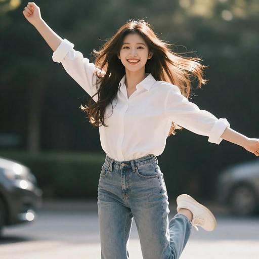 Goddess-Like K-Pop Idol Full Body