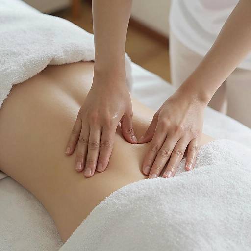 Relaxing Massage Scene from Above