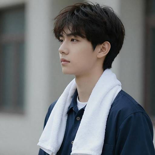 Contemplative Young Man in Jacket