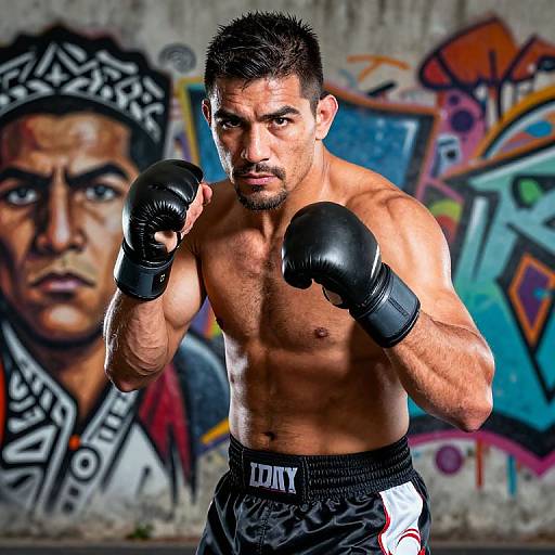 Urban Hispanic Fighter Portrait