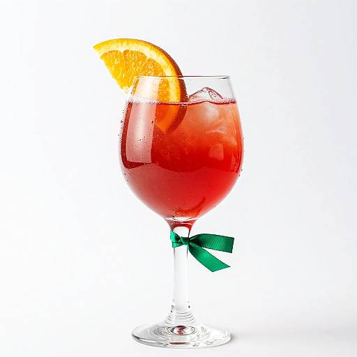 Vibrant Red Cocktail in Balloon Glass