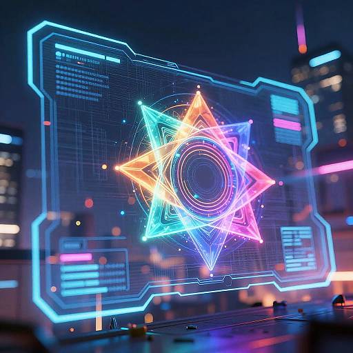Futuristic Neon Cyberpunk Interface