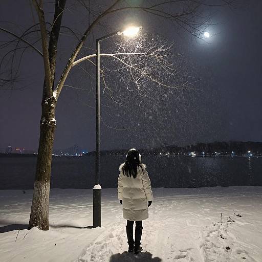 Enchanting Winter Night with Moonlight