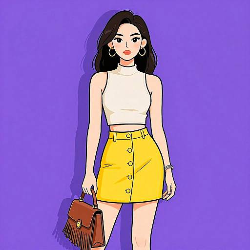 Modern Urban Woman with Stylish Outfit