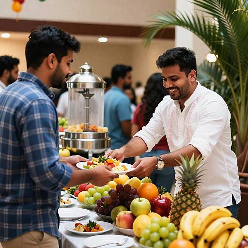 Joyful Buffet Gathering with Friends