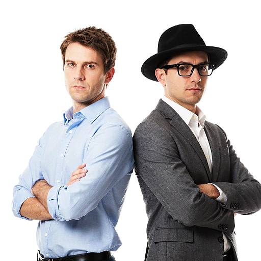 Back-to-Back Portrait of Two Men