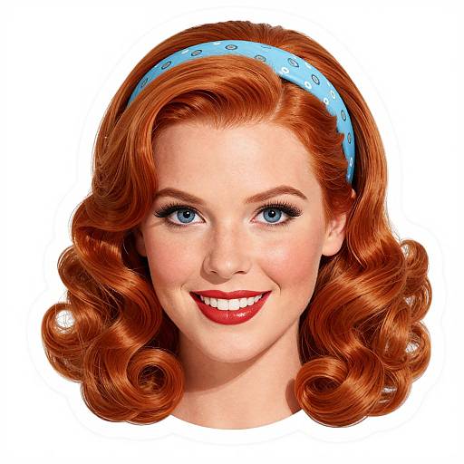 Realistic Red-Haired Woman Portrait