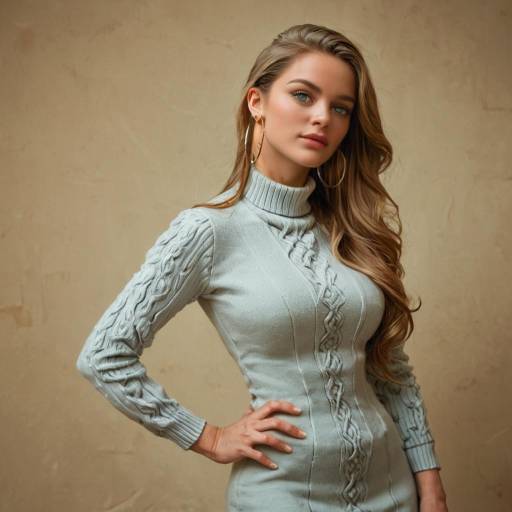 Elegant Fashion Model with Emerald Hair
