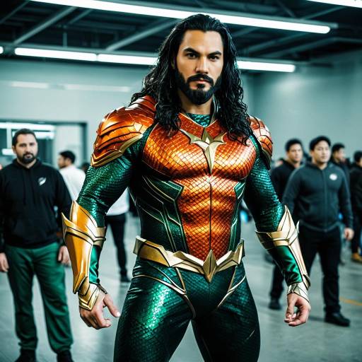 Heroic Aquaman Cosplay Costume Display