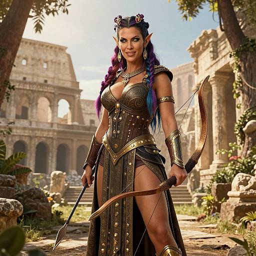 Photorealistic Mature Amazon Warrior