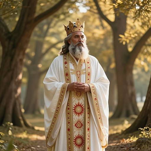 Regal Sage in Majestic Forest