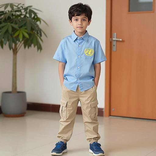 Young Boy in United Nations Costume