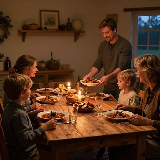 Rustic Family Dinner Togetherness