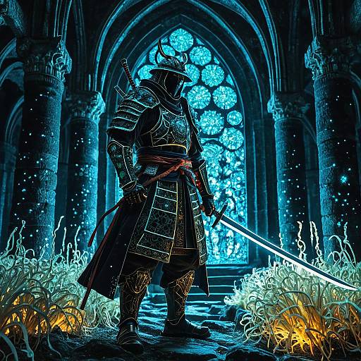 Ghostly Samurai in Sunken Cathedral