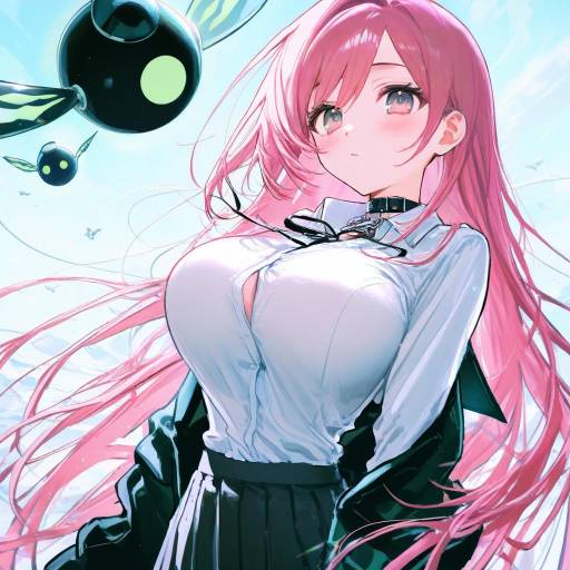 Illustration of Akashiya moka, rosario+vampire in the style of Eisu (eith)