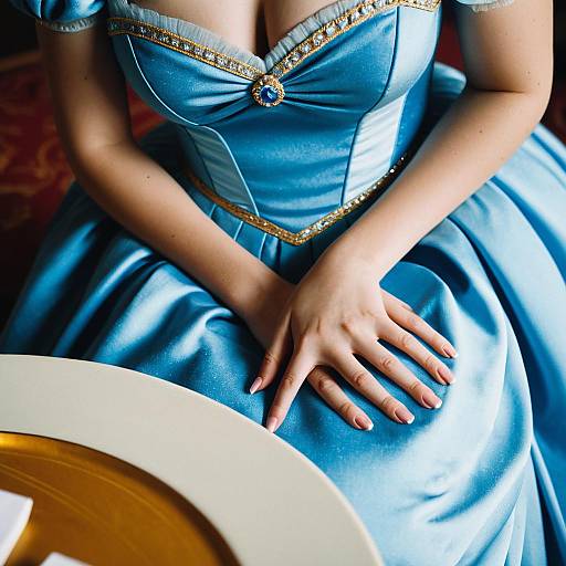 Disney Princess Woman in Blue Dress