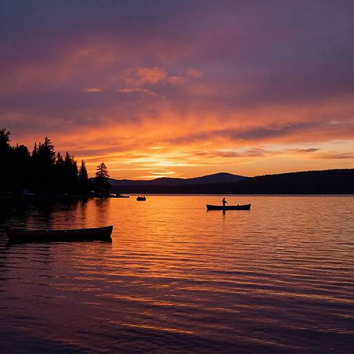 Haliburton Lakeside Sunset Panorama