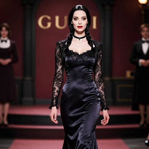 1990s Morticia Addams Fashion Shot