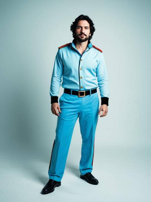 Photorealistic Cosplay of Man in Blue