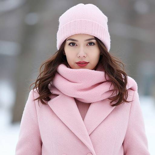 Winter Belle in Pink Coat