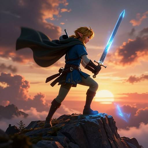 Digital art of Link from 