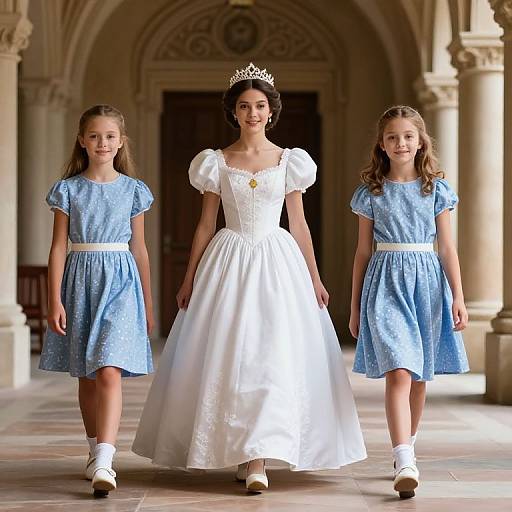 Walk Cycle with Girls and Queen