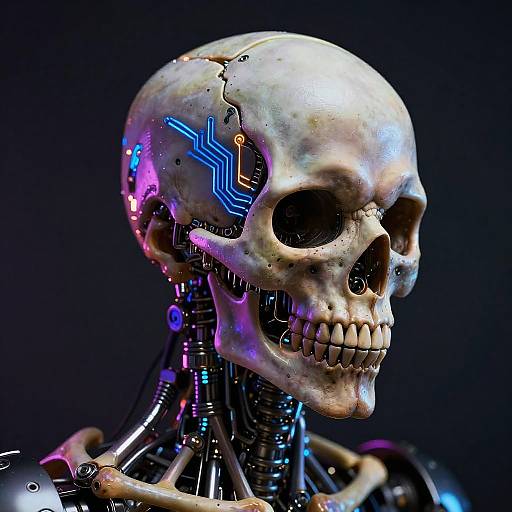 Cyberpunk Skullface Surreal Portrait