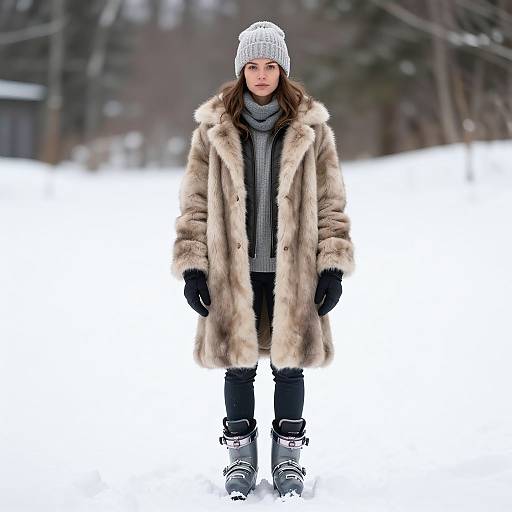 Realistic Winter Portrait of Lauren