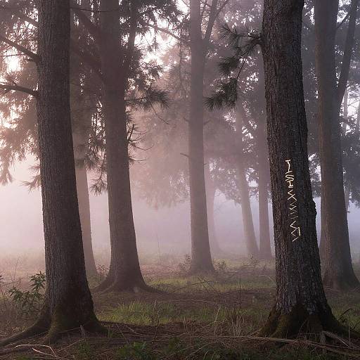 Serene Mystical Forest at Dawn