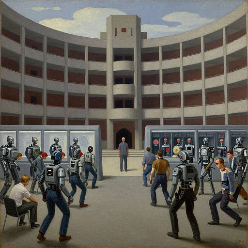 Mind Control Arena with Robotic Guards