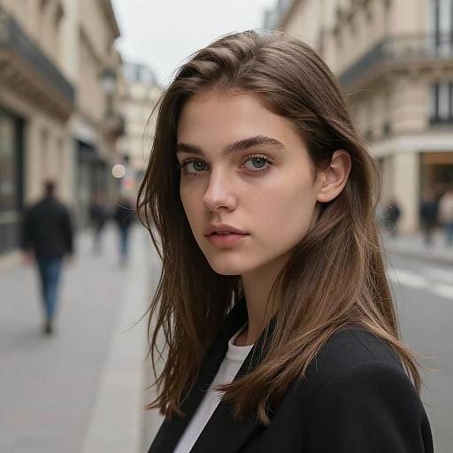 Hyperrealistic Portrait of Young Model in Paris