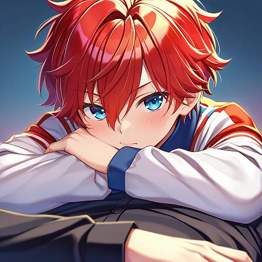 Illustration of Amagi hiiro, ensemble stars! in the style of Mitake eil