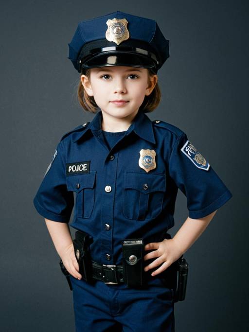 Child in Police Officer Costume