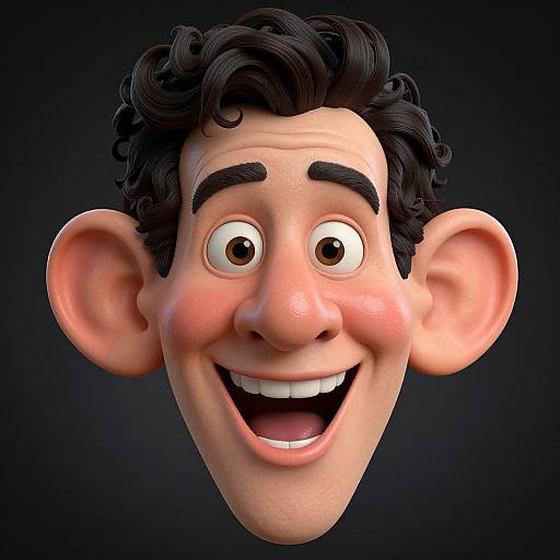 Exaggerated Caricature of a Man