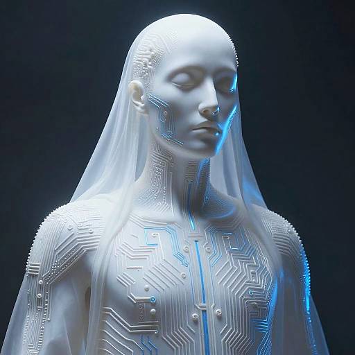 Ethereal Digital Prophet Portrait