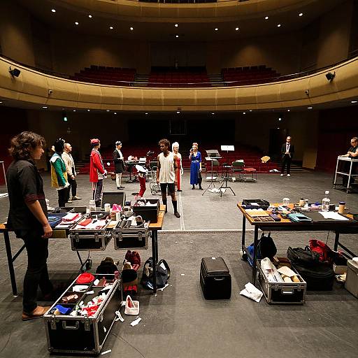 Backstage Theater Rehearsal Scene