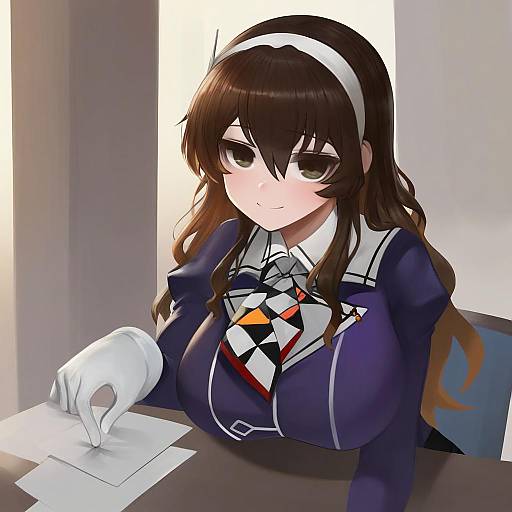 Illustration of Ashigara kai ni (kancolle), kantai collection in the style of Dokomon