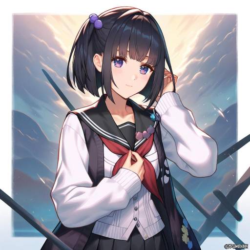 Illustration of Amemori sayo, nijisanji in the style of Speh