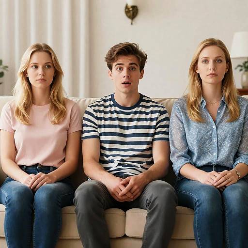 Candid Living Room Scene with Friends