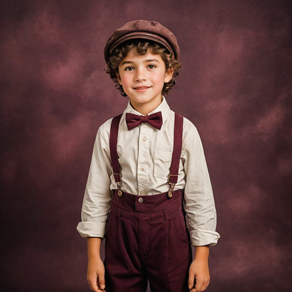 Cheerful 1920s Newspaper Boy Portrait