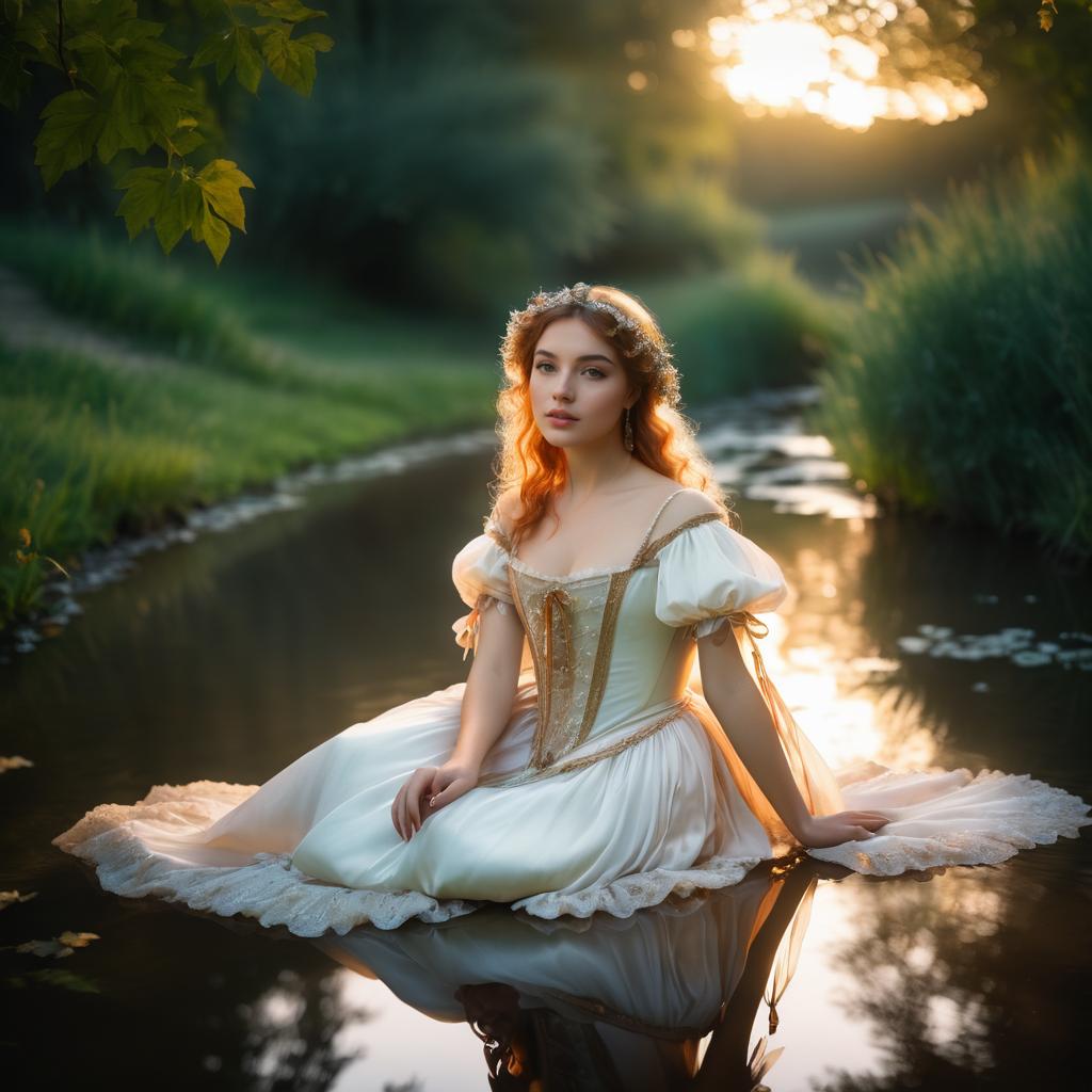 Enchanting French Renaissance Portrait at Twilight