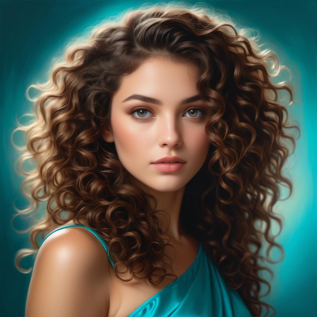 Stunning Turquoise Portrait of a Girl