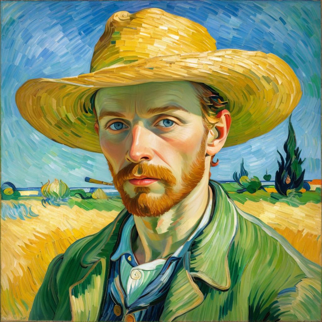 Colorful Self-Portrait by Van Gogh