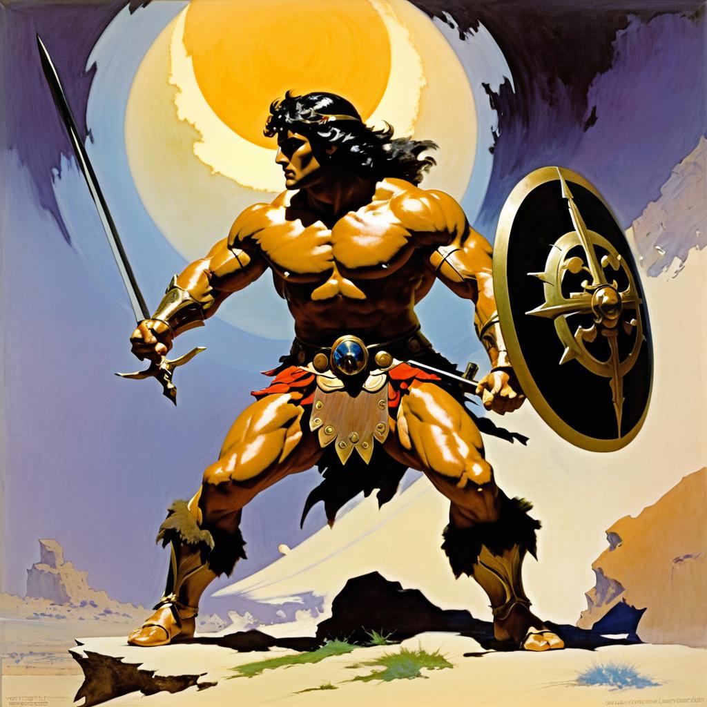 Epic Achilles Artwork by Frank Frazetta