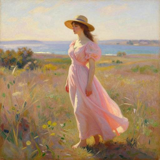 Serene American Impressionist Coastal Scene