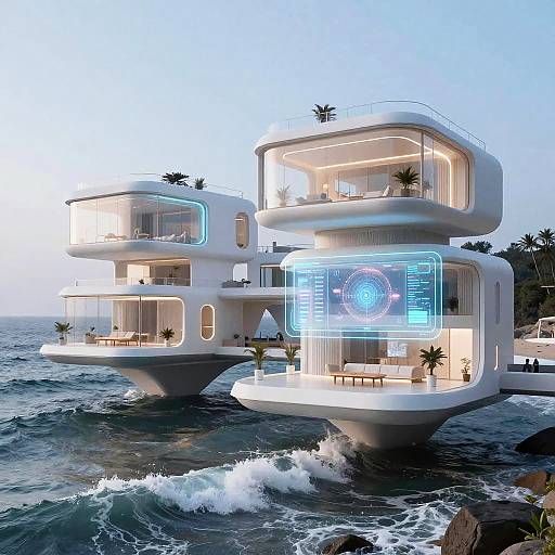 Futuristic Coastal High-Tech Houses