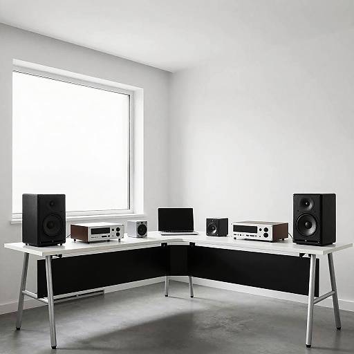 Minimalist Modern Radio Station Interior