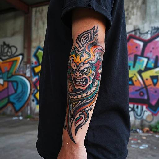 Vibrant Rebellious Tattoo Art